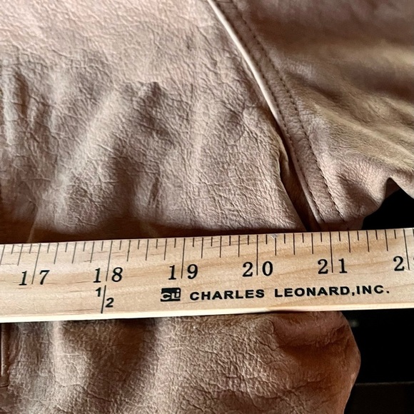 Green Fields Leather Suede Coat Size M Brown Australian Snaps Zipper Ties VTG - Picture 14 of 16